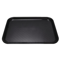 Kristallon Polypropylene Fast Food Tray Black Small 345mm Kristallon Polypropylene Fast Food Tray Black Small 345mm
