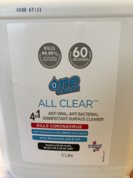 5LTR 4 IN 1 ANTI VIRAL A/BAC DISINFECTANT SURFACE CLEANER