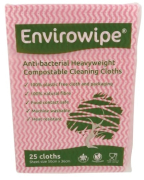 Compostable Cleaning Cloth Red Heavy Duty x 25