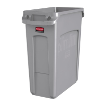 Rubbermaid Slim Jim Container with Venting Channels Grey 60L