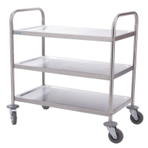Vogue Stainless Steel 3 Tier C learing Trolley Small