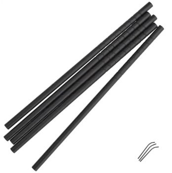 Black Bendy Paper Straws Individually Wrapped - 250 Black Bendy Paper Straws Individually Wrapped - 250