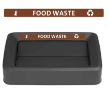 Jantex Slim Bin Lid Food Waste Label - Brown 360(W)x30(H)mm Jantex Slim Bin Lid Food Waste Label - Brown 360(W)x30(H)mm
