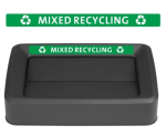 Jantex Slim Bin Lid Mixed Recycling Label - 360mm x 30mm Jantex Slim Bin Lid Mixed Recycling Label - 360mm x 30mm