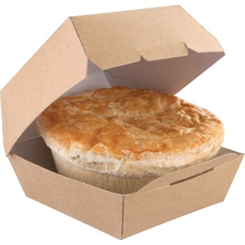 Compostable Kraft Burger Boxes Small 108mm (250 pack) Compostable Kraft Burger Boxes Small 108mm (250 pack)