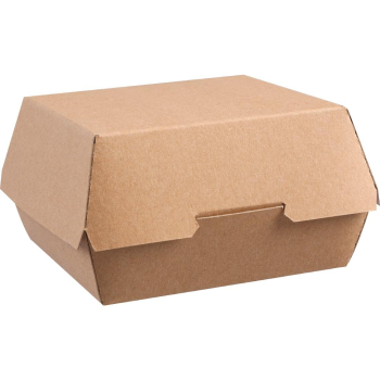 Compostable Kraft Burger Boxes Large 135mm (250 pack) Compostable Kraft Burger Boxes Large 135mm (250 pack)