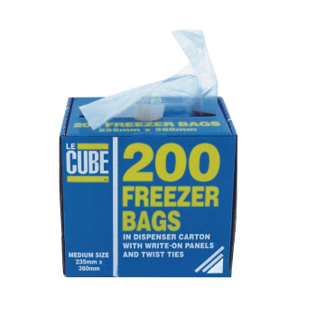 Food and Freezer Bags 235(W) x 380(L)mm. Pack 200