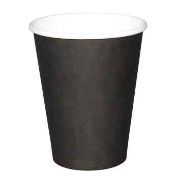 Recyclable Coffee Cups Single Wall Black 225ml/8oz (50 Pack) Recyclable Coffee Cups Single Wall Black 225ml/8oz (50 Pack)