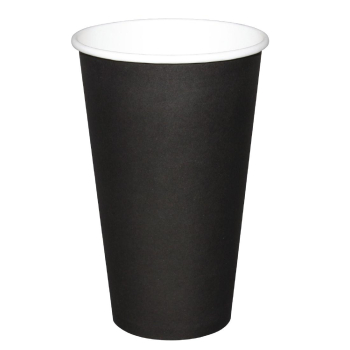 Recyclable Coffee Cups Single Wall Black 455ml/16oz (1000) Recyclable Coffee Cups Single Wall Black 455ml/16oz (1000)
