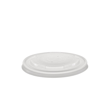 Compostable Hot Food Pot Flat Lids 12oz & 16oz (500 Pack) Compostable Hot Food Pot Flat Lids 12oz & 16oz (500 Pack)