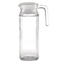 Olympia Ribbed Glass Jugs 1Ltr Pack Quantity: 6