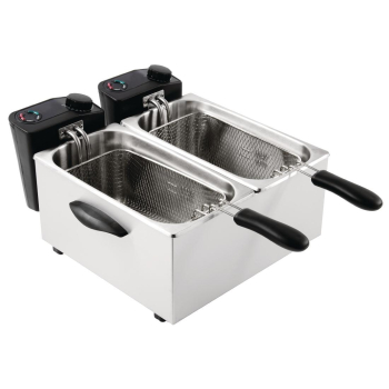 Light Duty Twin Tank Twin Basket Electric Fryer 2x3.5Ltr Light Duty Twin Tank Twin Basket Electric Fryer 2x3.5Ltr