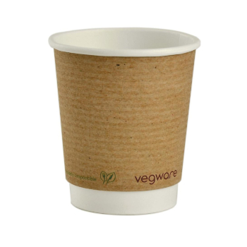 Compostable Coffee Cups Double Wall 230ml / 8oz (500 pack) Compostable Coffee Cups Double Wall 230ml / 8oz (500 pack)