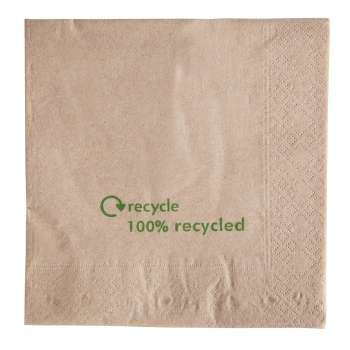 Recycled Lunch Napkin Kraft 33x33cm 2ply 1/4 Fold (2000) Recycled Lunch Napkin Kraft 33x33cm 2ply 1/4 Fold (2000)