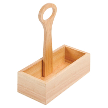 Olympia Wooden Condiment Bucke t with Handle