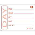 Hygiplas Dissolvable Day/Week Food Labels (Pack of 250)