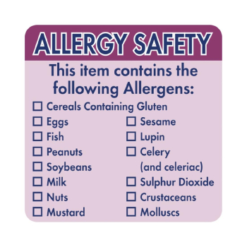 Hygiplas Allergen Food Labels (500 pack) Hygiplas Allergen Food Labels (500 pack)