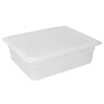 Vogue Polypropylene 1/2 Gastro norm Container with Lid 100mm