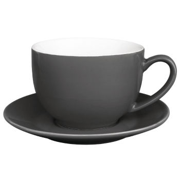 Olympia Cafe Cappuccino Cups Charcoal 340ml 12oz (Box 12) Olympia Cafe Cappuccino Cups Charcoal 340ml 12oz (Box 12)