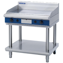 Blue Seal Evolution Chrome 1/3 Ribbed Griddle with Leg Stand