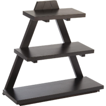 APS Triangle Wooden Buffet Sta nd Black