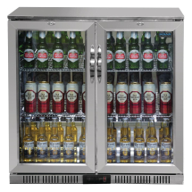 Polar Back Bar Cooler with Hin ged Doors in Stainless Steel 2