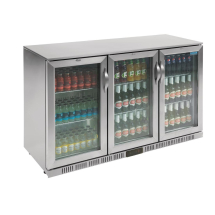 Polar Back Bar Cooler with Hin ged Doors in Stainless Steel 3
