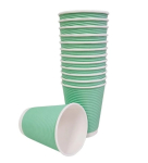 Recyclable Coffee Cups Ripple Wall Turquoise 12oz(500)