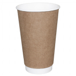 Recyclable Coffee Cups Double Wall Kraft 225ml/8oz (500Pack)