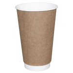 Recyclable Coffee Cups Double Wall Kraft 340ml/12oz -500Pack