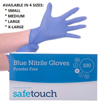 Nitrile Blue P/Free Gloves Small 10 x 100 case