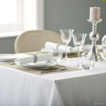 Table Cloth - White 137cm x 142cm