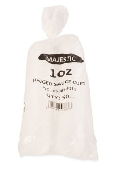 1oz Hinged Sauce Pot & Lids Sleeve of 50 1oz Hinged Sauce Pot & Lids Sleeve of 50