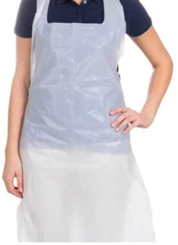 Disposable Polythene Aprons White 700mmx1170mm Pack500 16m Disposable Polythene Aprons White 700mmx1170mm Pack500 16m