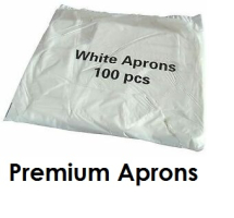 Premium white Aprons 27 x 46 inch 16mu (10x100)