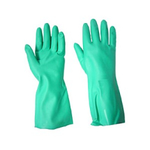 12 Pack - Flocklined Nitrile Glove Large-Chemical Cleaning