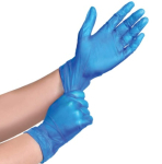 Blue Vinyl PF Gloves Medium 10 x 100