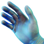 Medium Blue Vinyl Powder Free Gloves - Box of 100