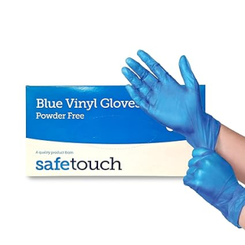 Blue Vinyl PF Gloves Small 10 x 100