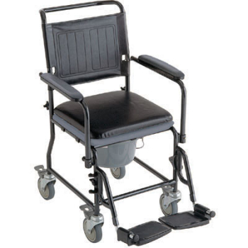 Commode Transfer Wheelchair Rear Brake Castors 18Inch seat