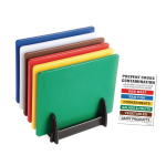 Standard Low Density Chopping Board Set- Rack & Wall Chart