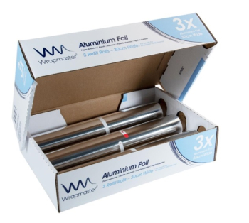 Wrapmaster Aluminium Foil 300mm x 90m (3 pack) 12Inch Wrapmaster Aluminium Foil 300mm x 90m (3 pack) 12Inch