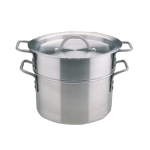 Vogue Aluminium Double Boiler Pan With Lid 28cm (10ltr)