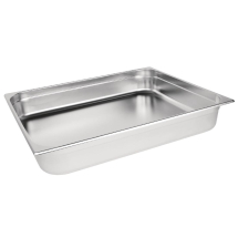 Vogue Stainless Steel 2/1 Doub le Size Gastronorm Pan 100mm