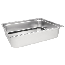 Vogue Stainless Steel 2/1 Doub le Size Gastronorm Pan 150mm