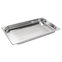 Vogue Stainless Steel Perforat ed 1/1 Gastronorm Pan 20mm