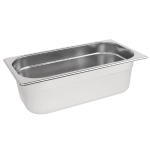 Vogue Stainless Steel 1/3 Gastronorm Pan 100mm (3.7Ltr)