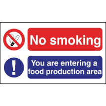 No Smoking Food Production Sig n