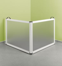 Two panel portable shower Screen