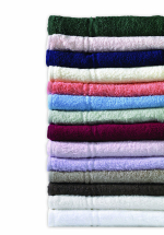 MIP Knitted Bath Towels x 6-  Navy Blu 70C Temp. Wash- 500g